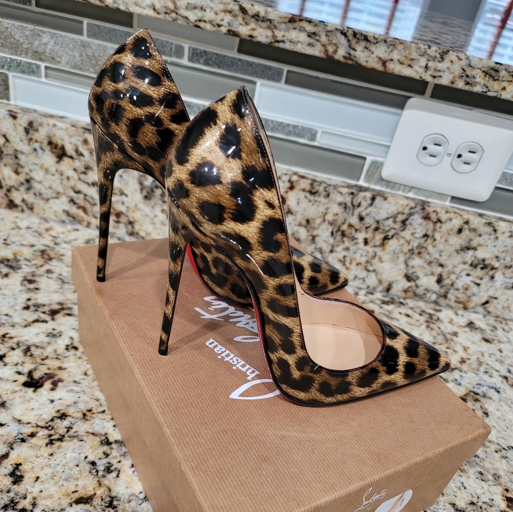 Christian louboutin So kate Leopard 120mm patent